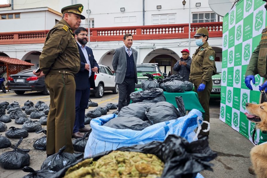 Más de dos toneladas de drogas ha incautado Carabineros en lo que va del año