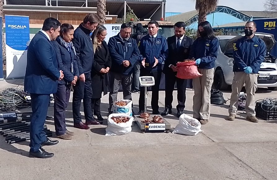 PDI y Fiscalía desarticulan organización criminal dedicada al robo de cables de cobre en Limarí